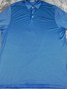 KJUS Mens Large Shirt with Subtle Stripe - Performance Golf Polo Shoal Creek